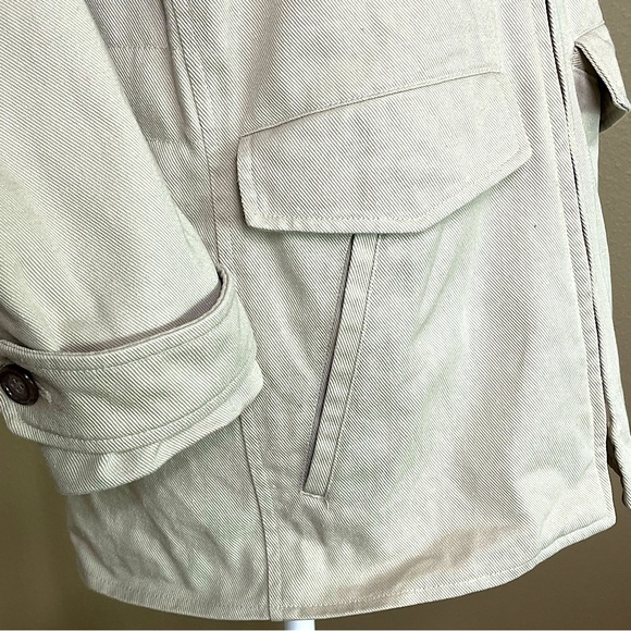 J. Crew Classic Cotton Twill Zip Chino Jacket Tan Women’s Size S - Picture 3 of 4
